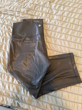 Lululemon Shimmer Crop High-Rise Leggings - Black